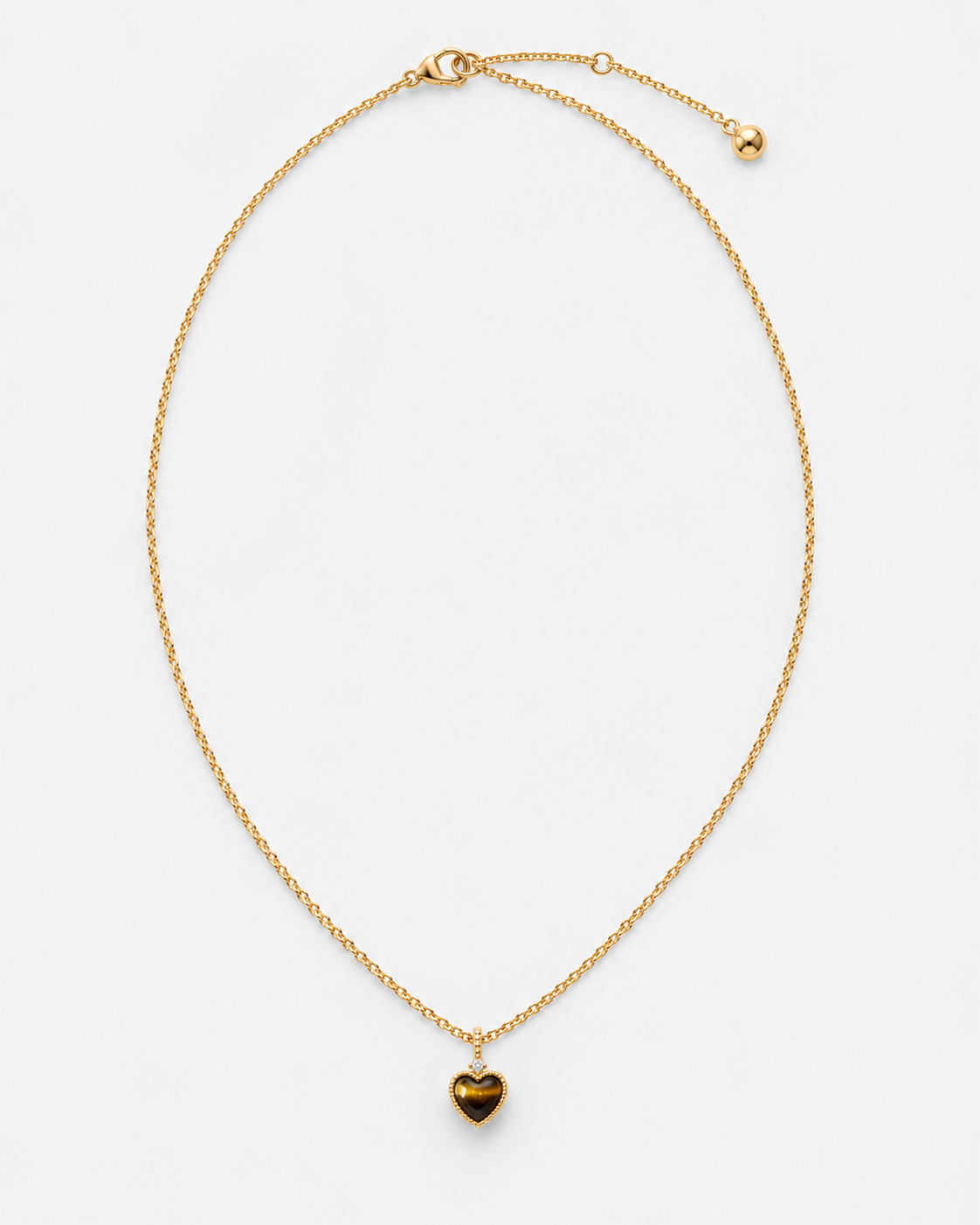 OJO DE TIGRE HEART NECKLACE Anima Guzga